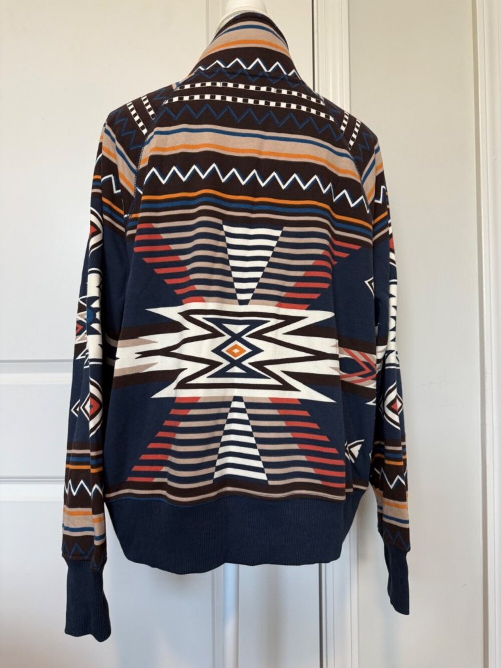 Shyanne Womens Aztec Quarter Zip Pullover Sweatshirt Size L Southwestern Pocket - Picture 2 of 9